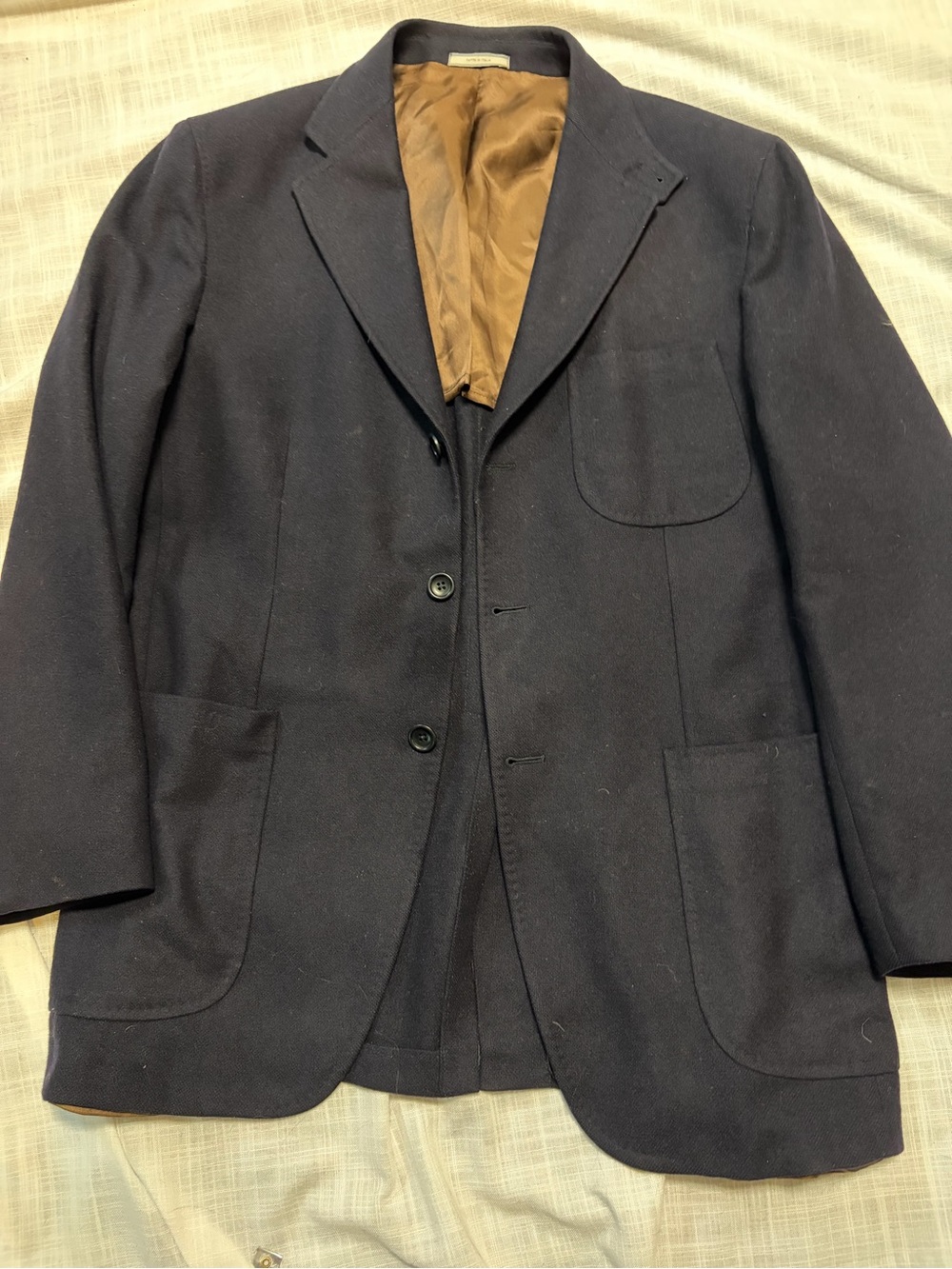 Harry Rosen Napoli made in Italy Men's Navy Wool Blend Blazer Jacket 40R